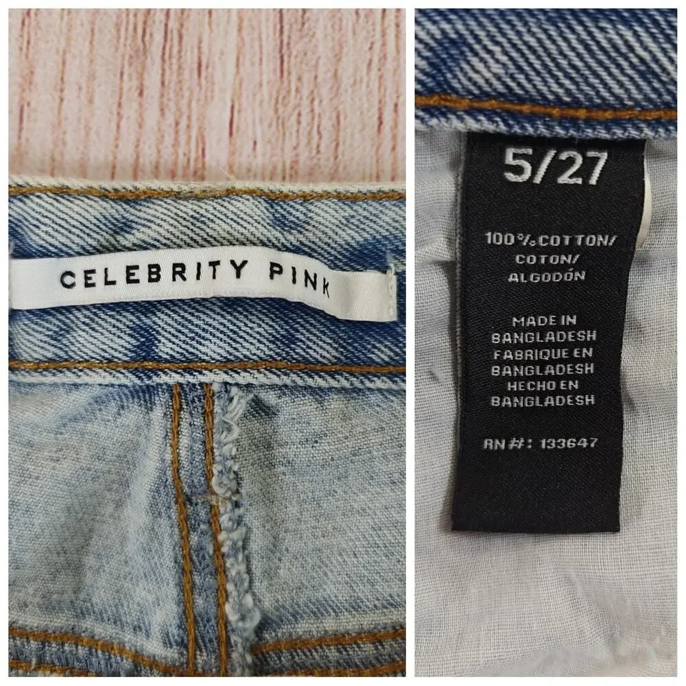 Celebrity Pink the Bobby high rise boyfriend destructed shorts sz 5/27